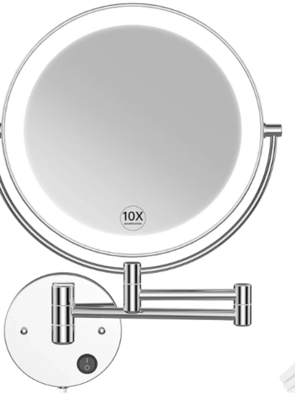 ✨ Brand new 9” LED Wall-Mounted Makeup Mirror – Lighted + 10X Magnification ✨